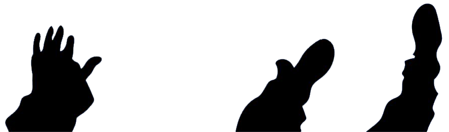 silhouette of the legs, feet, and one hand of a skydiver back-tracking, from their own point of view, cropped by the bottom edge of the page.